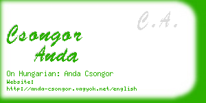 csongor anda business card